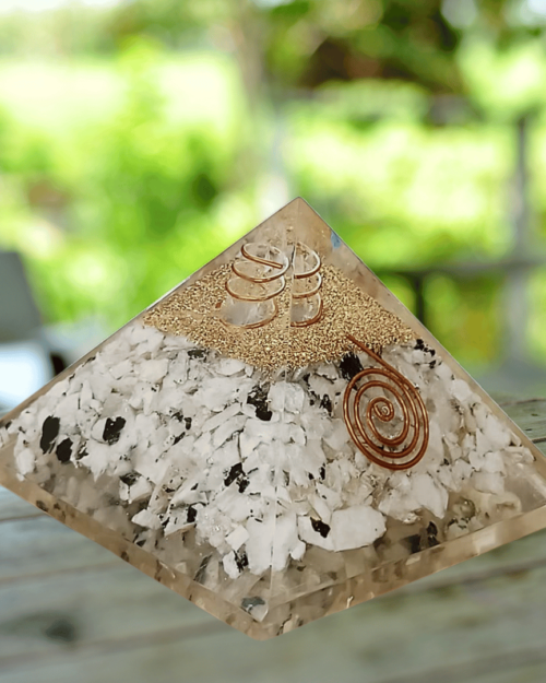 Rainbow Moonstone Orgone Pyramid