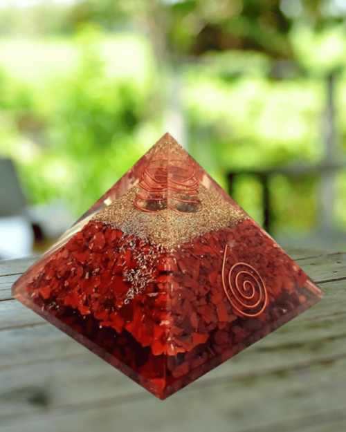 Red Jasper Orgone Pyramid