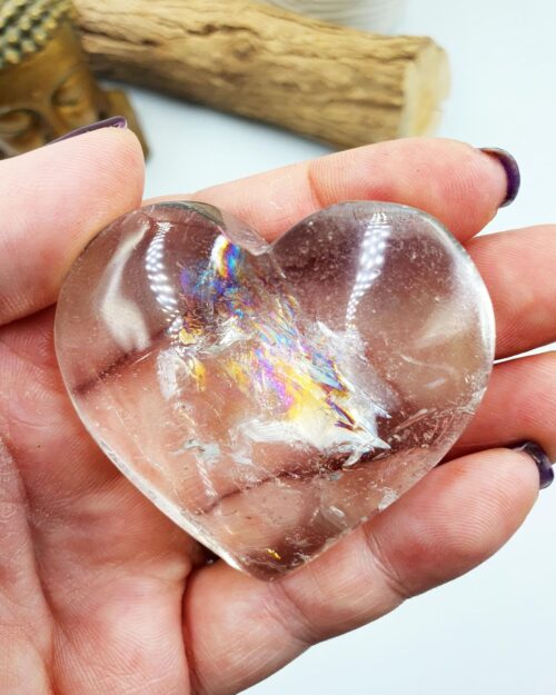 Clear Quartz Crystal Heart