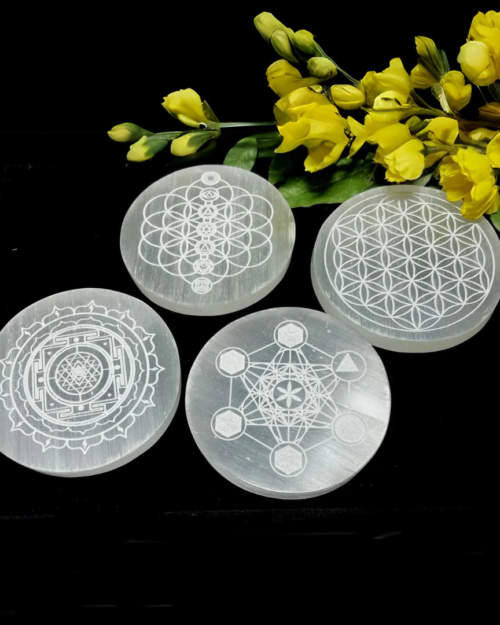 Selenite Plate - Crystal Charging Plate (Round Shape)